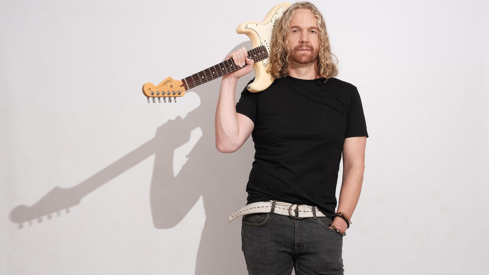 Nathan Smith performing live on guitar