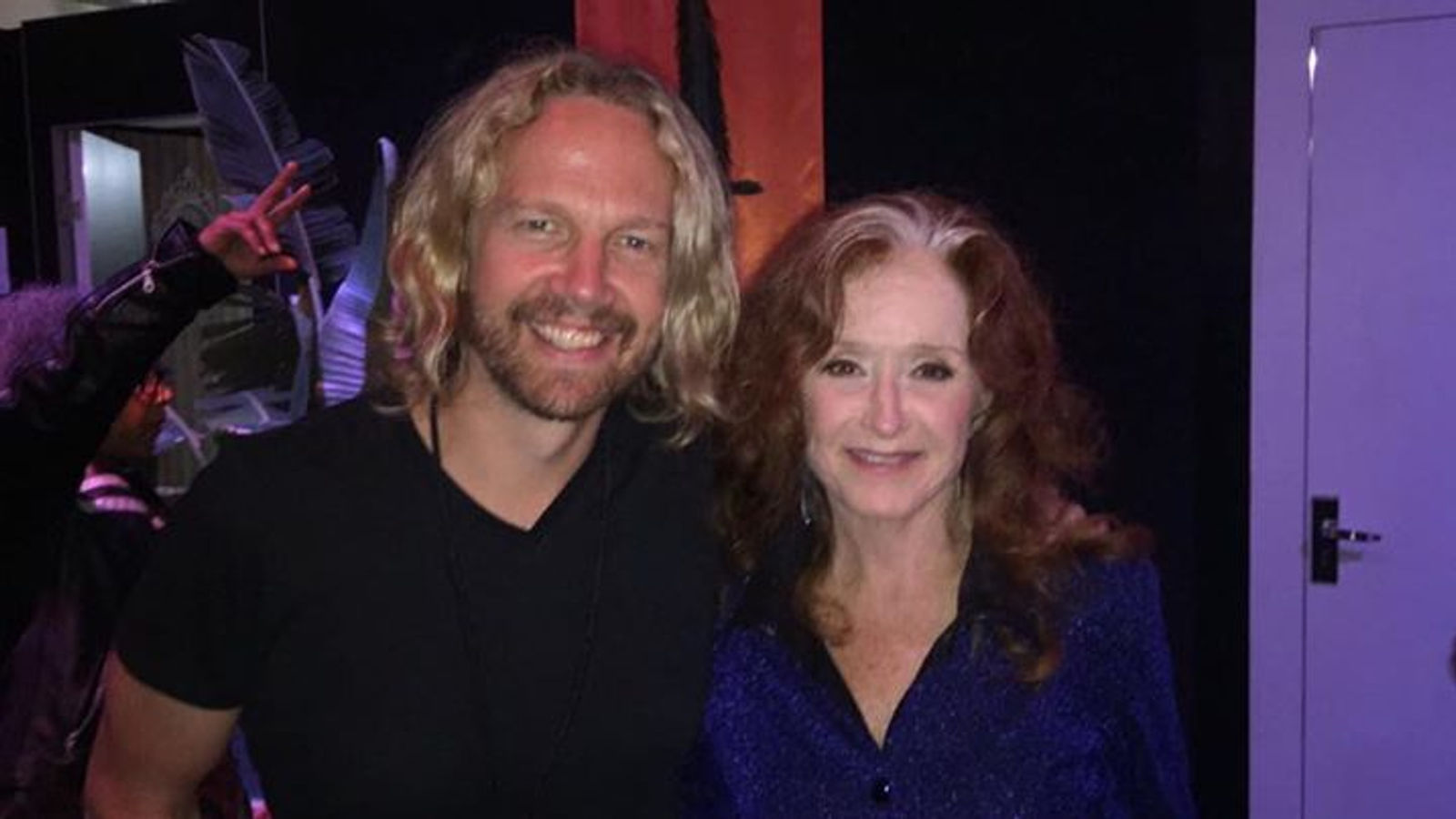 Nathan Smith with an artist